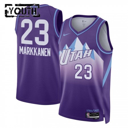 Dres Utah Jazz Lauri Markkanen Nike 2024-25 City Edition Ljubičasta Swingman - Dječji